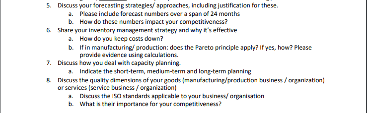 5 Discuss Your Forecasting Strategies Approaches Including Justification For These A Please Include Forecast Number 1