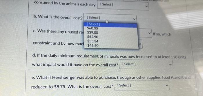 Hershberger S Farms Plans To Mix Two Types Of Food To Make A Mix Of Low Cost Feed For The Animals In His Farm A Bag Of 5