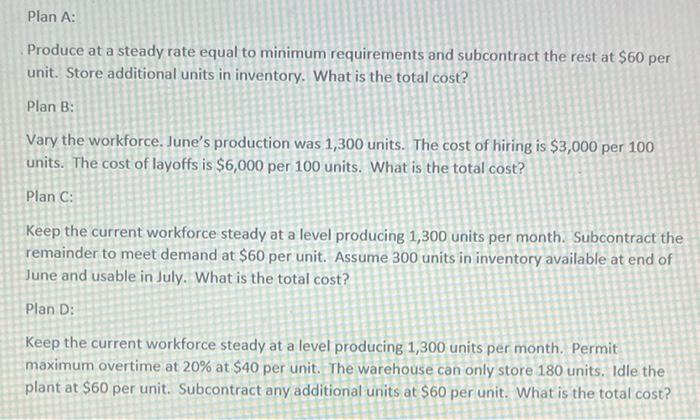 Hint Total Cost For Plan D Is 81 800 2