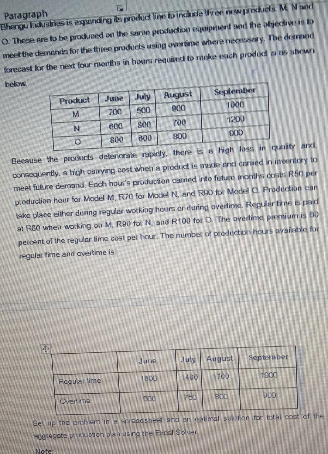 Paragraph Bhengu Industrias Is Expanding Tla Pochutline Loinkade Three Mu Pruducu M Nound O These Are To Be Produced O 1