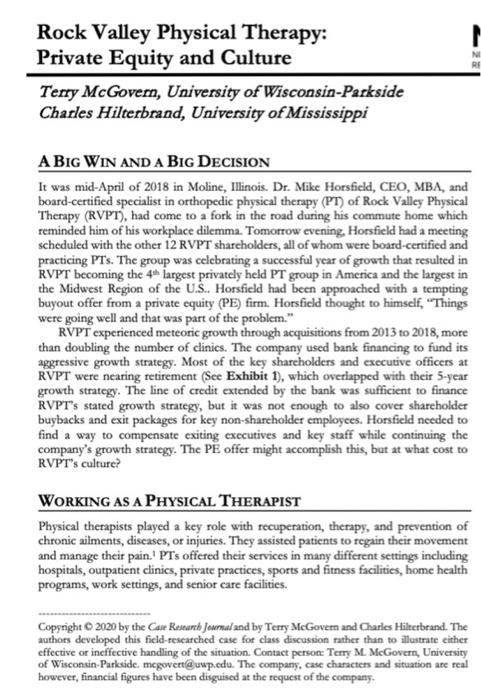 Answer If You Can Will Upvote For You 1 Assess The Culture Of Rvpt Through Schein S Model A How Has It C 1