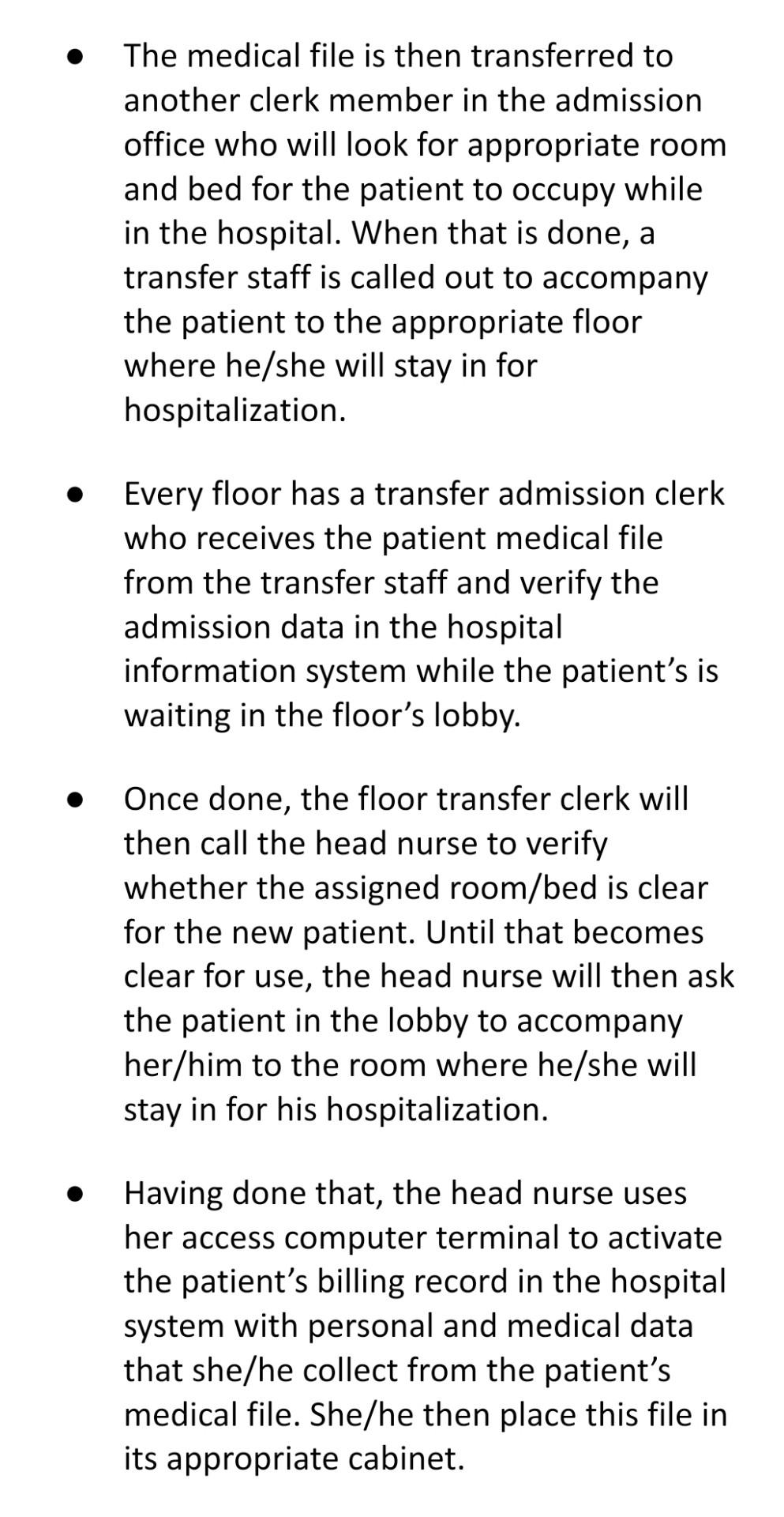 A Hospital Admission Business Process A Rural Hospital Currently Admits New Non Emergency Patients According To The Foll 2