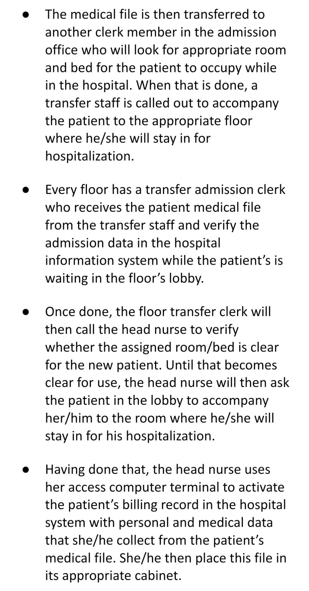 A Hospital Admission Business Process A Rural Hospital Currently Admits New Non Emergency Patients According To The Foll 2