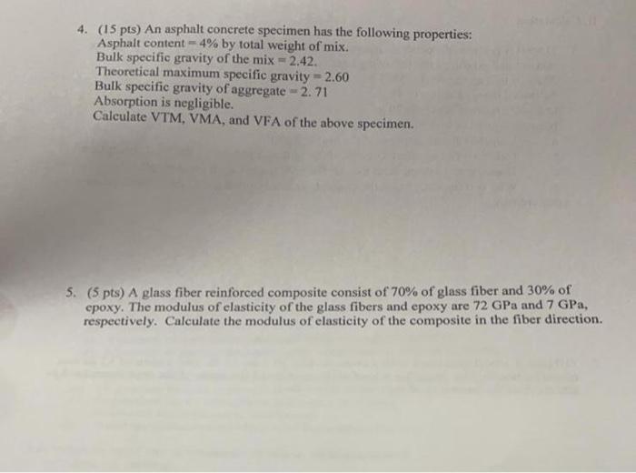 1 15pts A Portion Of A Concrete Masonry Unit Was Tested For Abortion And Moisture Content And Produced The Following 2