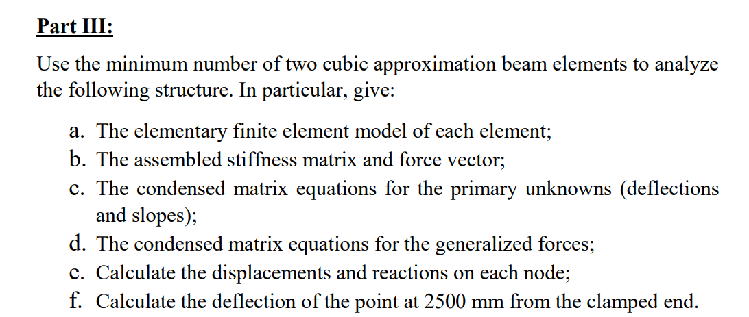 Please Solve Part F Use Finite Element Method 1