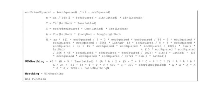 7 11 Here Are The Original Functions That Calculate The Easting And Northing Grid Coordinates Properties Are Grid Coor 3