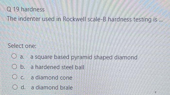 Q6 Hardness If A Metal With High Ductility Is Required For A Forming Process Which Material Would You Recommend Select 2