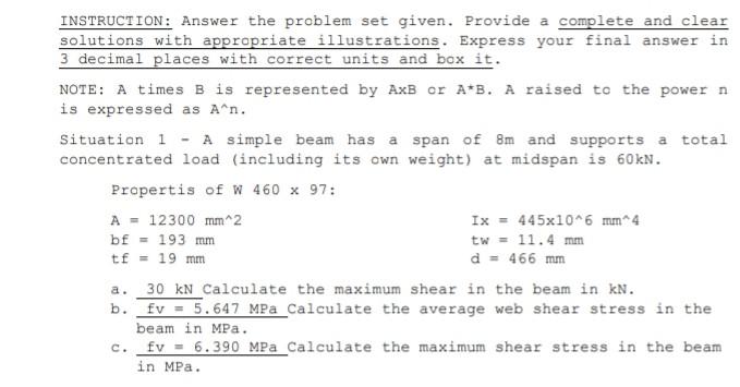 Instruction Answer The Problem Set Given Provide A Complete And Clear Solutions With Appropriate Illustrations Expres 1