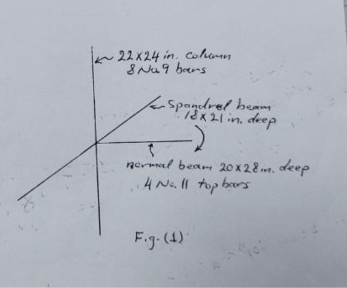 Design An Exterior Joint Only In Normal Beam Direction In A Braced Frame Diagrammatically Shown In Fig I The Concr 1