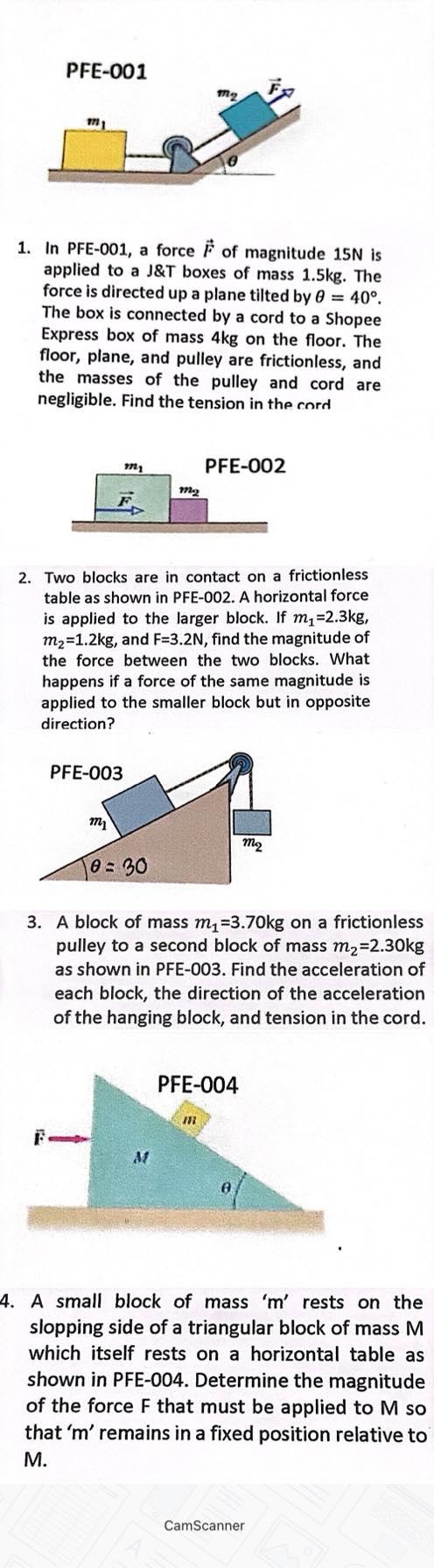 Show The Free Body Diagrams And Complete Solution 1