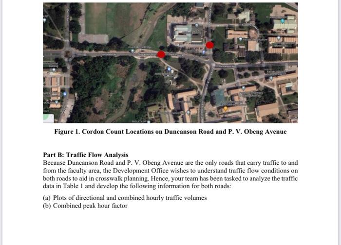 Figure 1 Cordon Count Locations On Duncanson Road And P V Obeng Avenue Part B Traffic Flow Analysis Because Duncanso 1