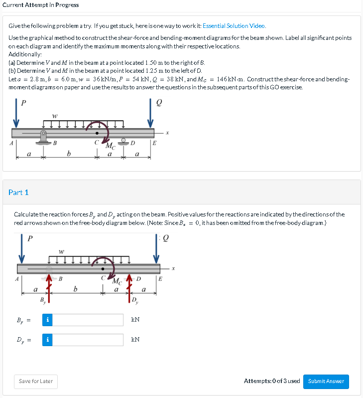 Current Attempt In Progress Give The Following Problem A Try If You Get Stuck Here Is One Way To Work It Essential So 1