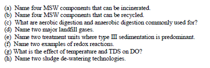 A Name Four Msw Components That Can Be Incinerated 6 Name Four Msw Components That Can Be Recycled What Are Aero 1
