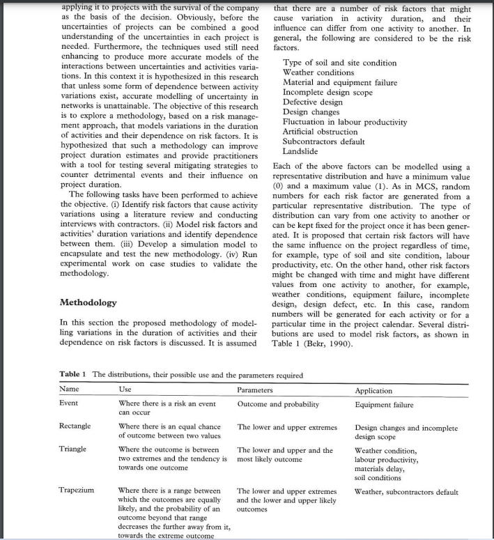 Project Network Of The Example Given In The Paper Using Spread Sheet You Can Show It In Table Format Or Network Diagram 2