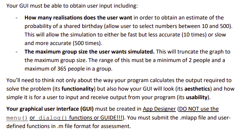 Could You Please Help Me Create A Graphical User Interface In Matlab Module 2a Function Dates Module 2a N Dates 2
