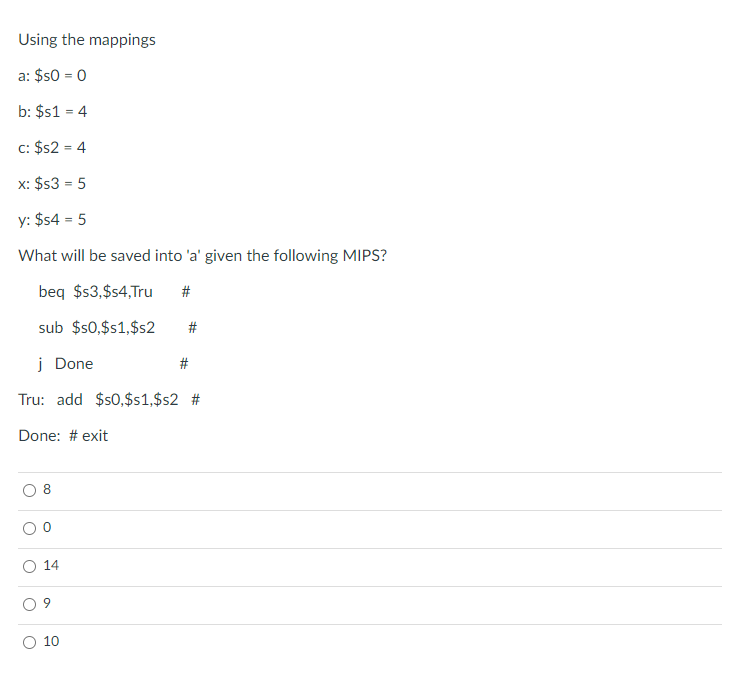 1 Format Opcode Rs Rt Immediate J Format Opcode Target Address R Format Opcode Rs Rt Rd Shamt Funct Opcodes And Funct 4