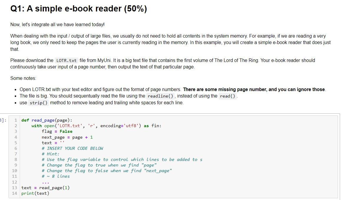 Use Python Code Jupyter Notebook Questions Cannot Send The File Lotr Txt Due To The Size For First One Q1 A Simple 1