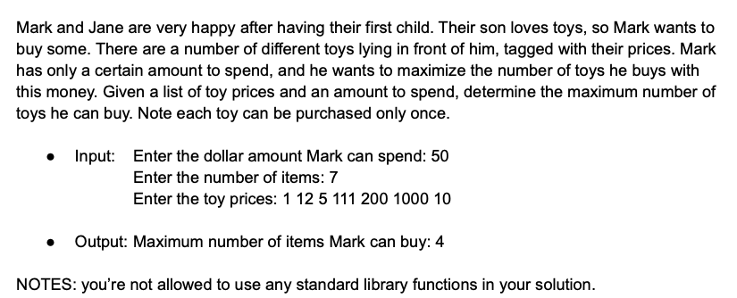 Mark And Jane Are Very Happy After Having Their First Child Their Son Loves Toys So Mark Wants To Buy Some There Are 1
