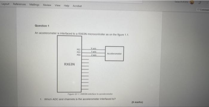 Layout References Mailingi Review Viewhelp Acrobat Com Question 1 An Accelerometer Is Interfaced To A Rxbsn Microcontrol 1