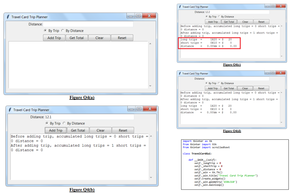 Question 4 Develop Gui For An Application Based On User Requirements The Gui Helps Customer Plan And Compute The Total 2