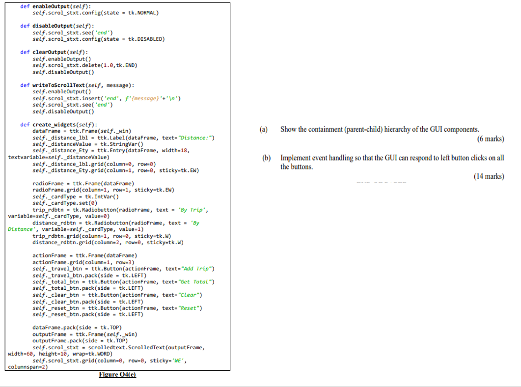 Question 4 Develop Gui For An Application Based On User Requirements The Gui Helps Customer Plan And Compute The Total 3