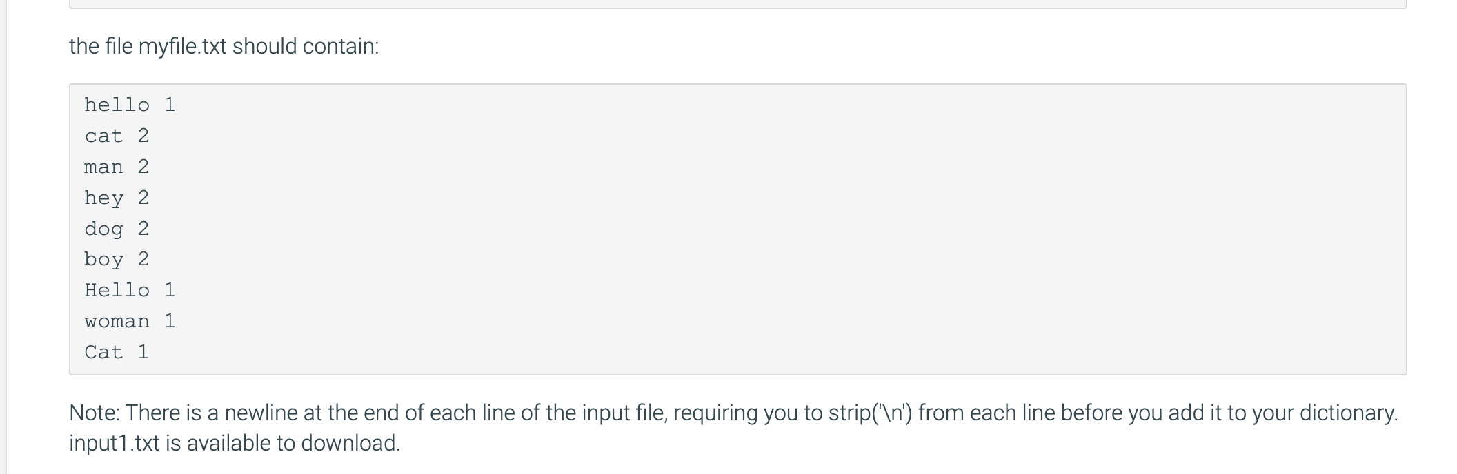 12 7 Lab 12 Part 2 File 1 0 And Word Frequencies Write A Program That First Reads In The Name Of An Input File And Th 2
