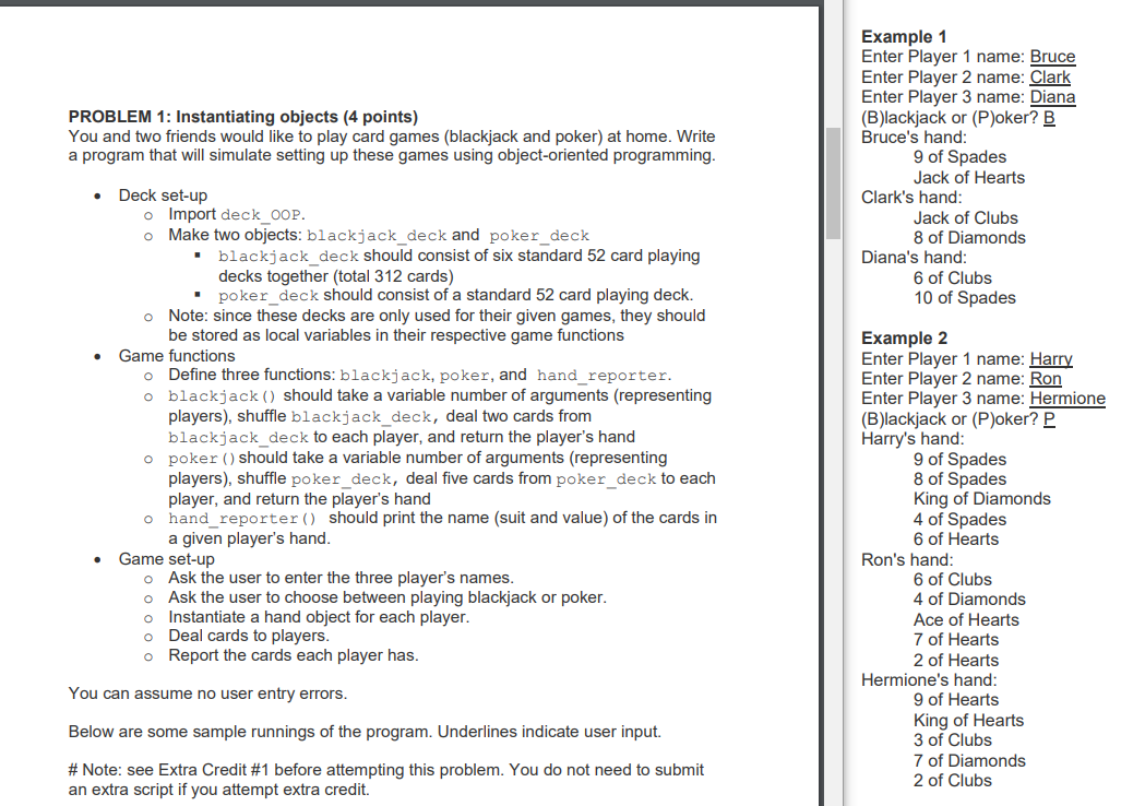 Python Question Please Answer The Questions According To The Output Pattern In The Example Deck Oop Uni2emoji 128 1