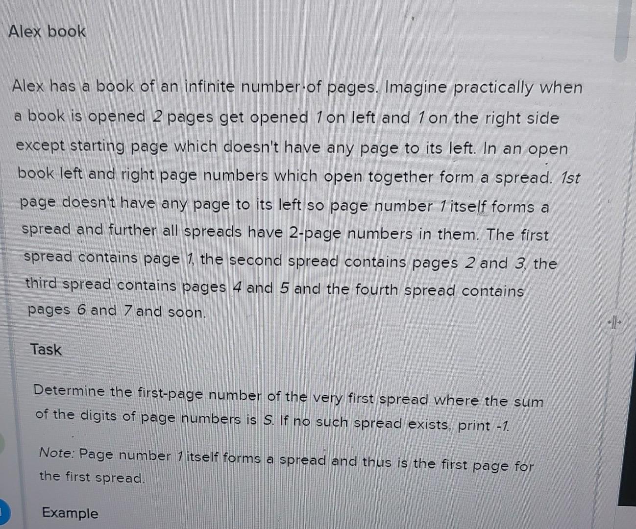 Alex Book Alex Has A Book Of An Infinite Number Of Pages Imagine Practically When A Book Is Opened 2 Pages Get Opened 1 1