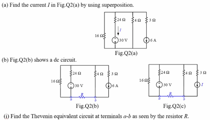 Urgent This Is An Exam Please Answer In 30 Mins I Find Thevenin Equivalent Circuit At Terminals A B By The Resistor 1