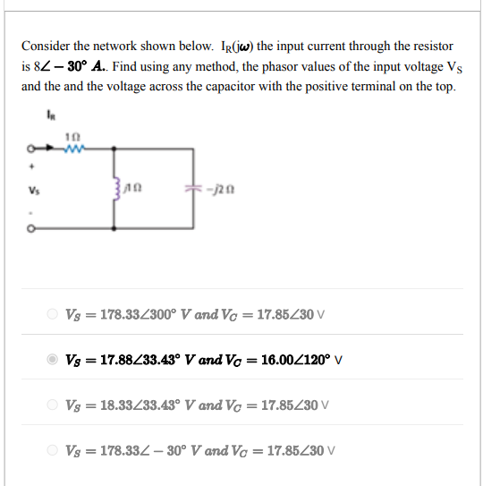 Consider The Network Shown Below Ir W The Input Current Through The Resistor Is 82 30 A Find Using Any Method Th 1