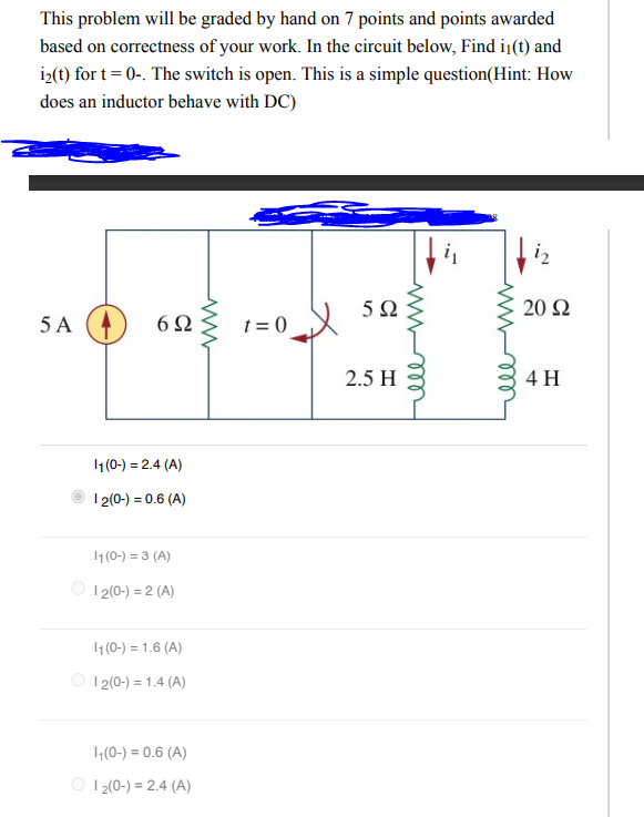This Problem Will Be Graded By Hand On 7 Points And Points Awarded Based On Correctness Of Your Work In The Circuit Bel 1