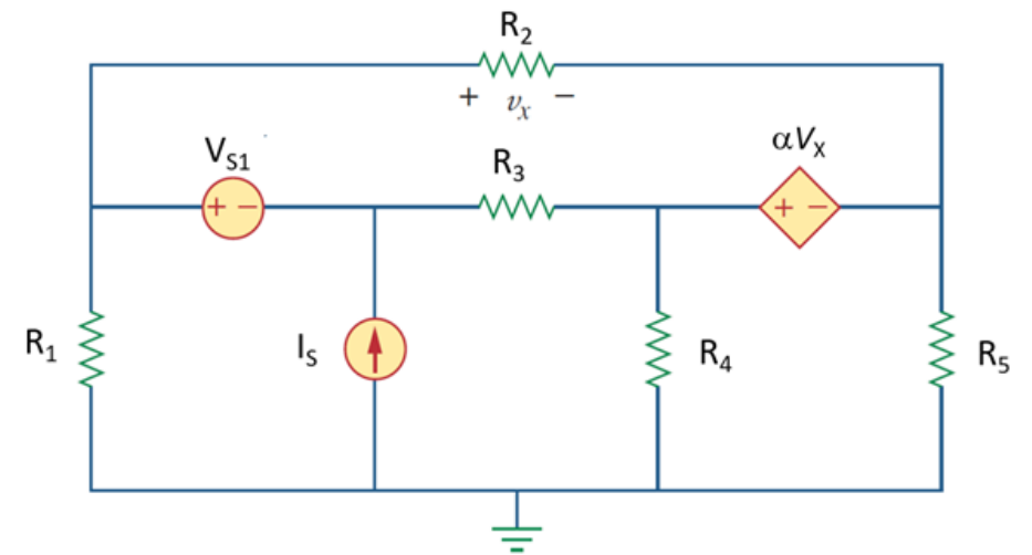Find The Equation For The Voltage Drop Accross R3 Please Explain Your Steps A Using Mesh Analysis B Nodal Analysis 1