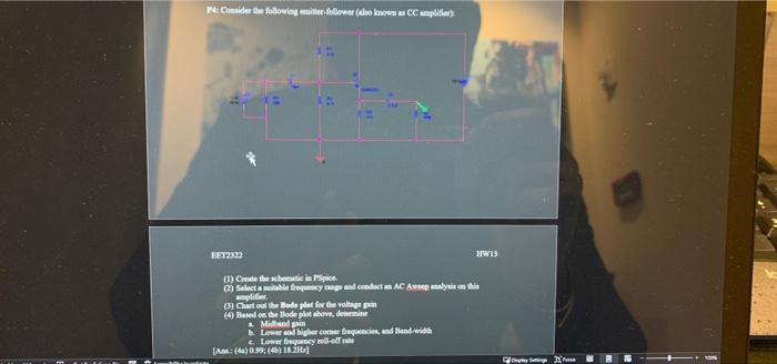 N Consider The Following It Follower Dino Kwa Cc Amplifier Hw13 1 Create The Spice 2 Selectable Frequency Range An 1