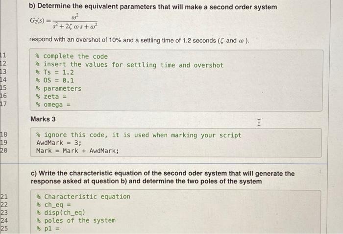 B Determine The Equivalent Parameters That Will Make A Second Order System 2012 G2 S 52 25 05 62 Respond With An 1
