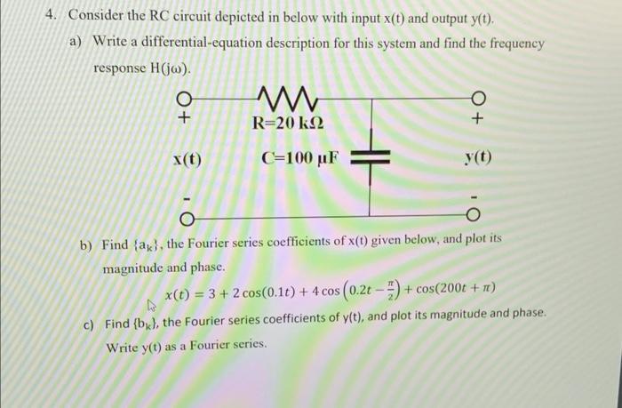 1 Find The Fourier Series Coefficients For The Following Signals And Plot Their Magnitude And Phase A X T 3 2 Co 4