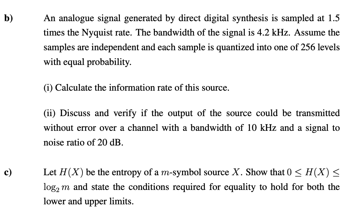 B An Analogue Signal Generated By Direct Digital Synthesis Is Sampled At 1 5 Times The Nyquist Rate The Bandwidth Of T 1