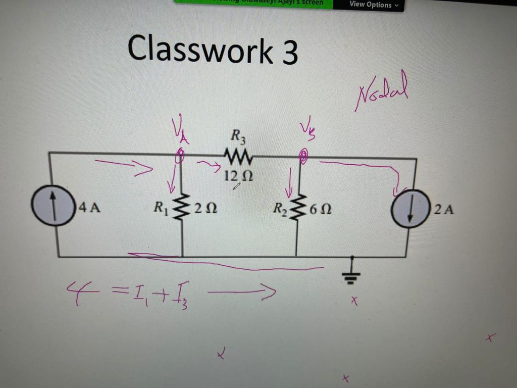 Screen View Options Classwork 3 Va R3 M 12 1 4a Ri 212 R 360 O 2a 4 1 I X 1