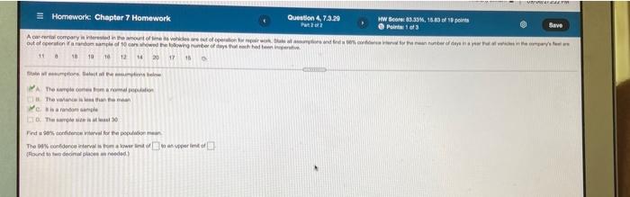 We Homework Chapter 7 Homework Question 4 7 3 20 Part W 03 33 1600 Points Port 1 Of 3 Save Oporciona Woh Acompany I 1