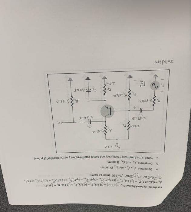For The Bit Network Below Vo 14v R 68222 R 1049 0 120 R 56 R 0 82 4 R 3 369 C 0 471f C 5pf C 8p 1