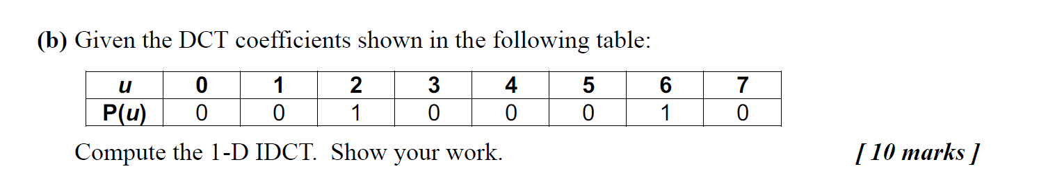 Q1b This Is Signal Processing And Multimedia Technology Question 1