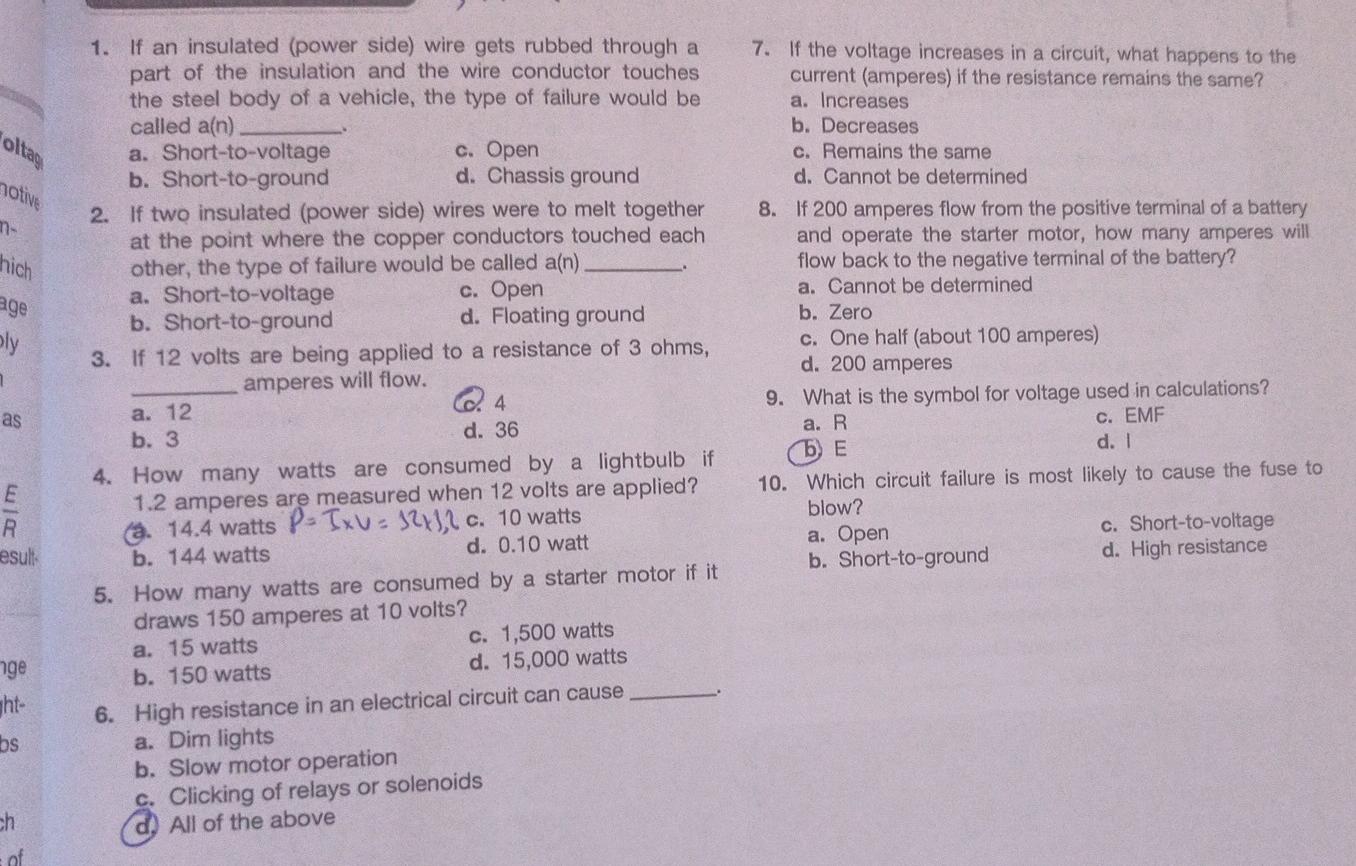 Oltag Notive 7 If The Voltage Increases In A Circuit What Happens To The Current Amperes If The Resistance Remains 1