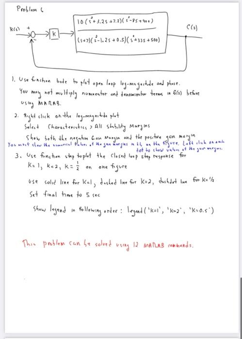 Problem 10 3 25 7 2 6 95 401 R S C 3 S 7 5 1 25 0 5 335 506 1 Use Function Bote To Plot Loop Log M 1