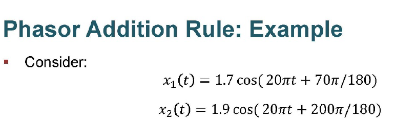 Represent By Phasors And Then Convert To Cartesian Form Then Add The Real Parts And Imaginary Parts Then Convert To Pola 1