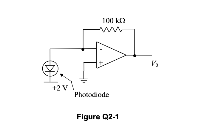 2 Figure Q2 1 On The Following Page Shows A Photodiode Circuit For Measuring Small Changes In The Intensity Of Infrar 1