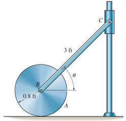 The 5 Lb Slender Rod Bc Is Released From Rest When 45 Determine The Angular Velocities Of The Rod And Disk A When 30 1