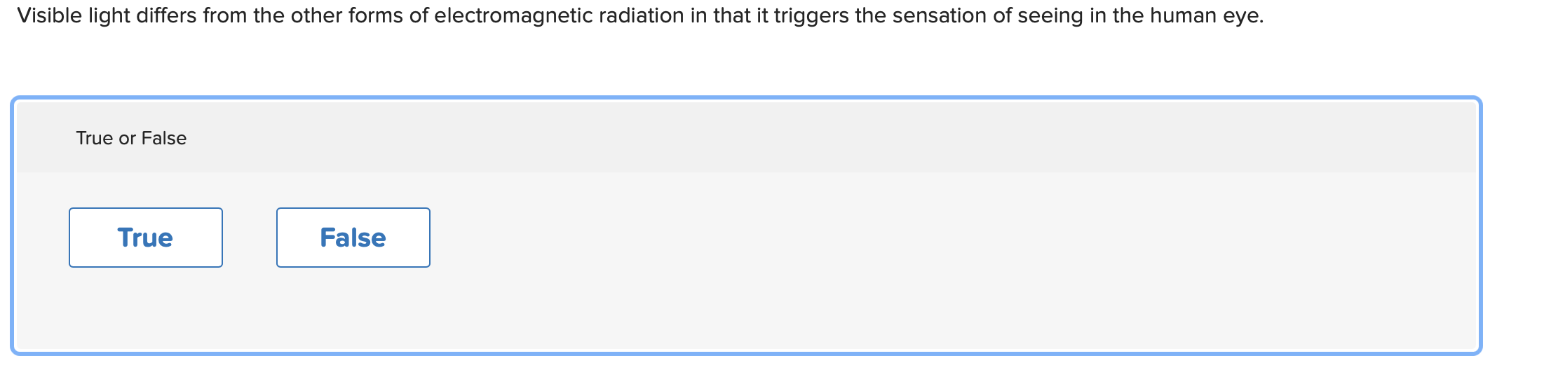 Visible Light Differs From The Other Forms Of Electromagnetic Radiation In That It Triggers The Sensation Of Seeing In T 1