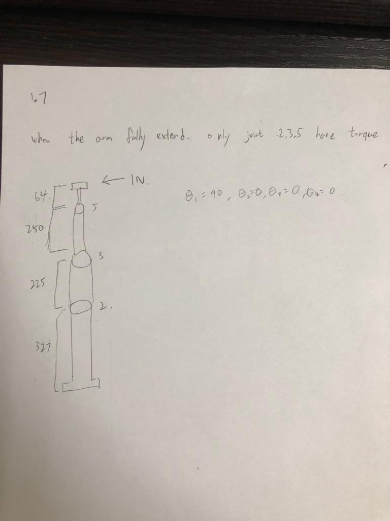 1 1 When The Arm Fully Extend Only Joint 2 3 5 Have Torque In 64 0 90 020 0 0 0 0 05 250 3 225 2 327 1