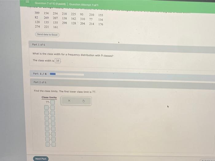 Question 7 Of 10 Point Question Antempt 1 Of 1 154 269 389 82 120 274 218 225 138 298 128 162 254 207 135 161 93 210 1
