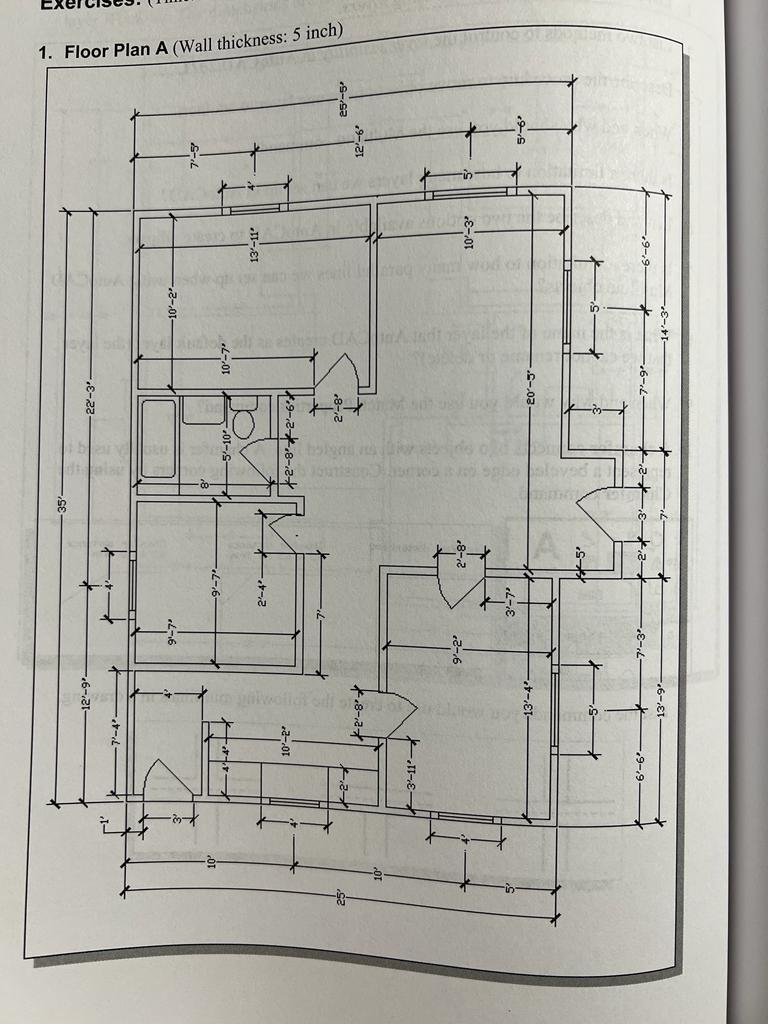 1 Floor Plan A Wall Thickness 5 Inch Ou 193 S 1