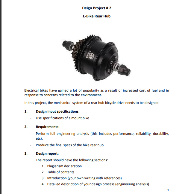Deign Project 2 E Bike Rear Hub Arzo 3 1 2 Electrical Bikes Have Gained A Lot Of Popularity As A Result Of Increas 1